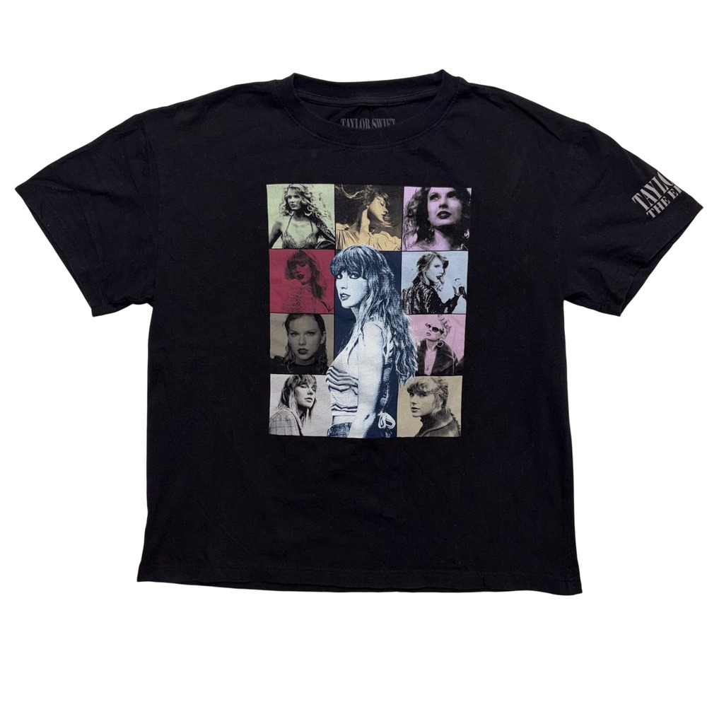 Taylor Swift The Eras Tour T-Shirt Black XL Concert Merch Multi Color Graphic